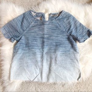 All Saints Jina Tee US 2 Xs Ombré Cotton denim